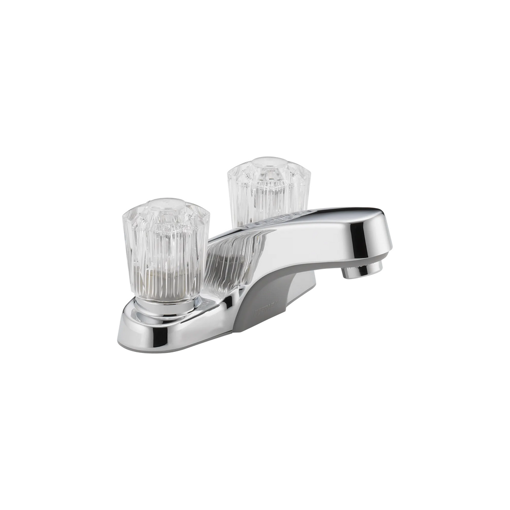 Peerless Core: Two Handle Bathroom Faucet - / Rectangle w/ Peerless Logo - PL6 / Standard
