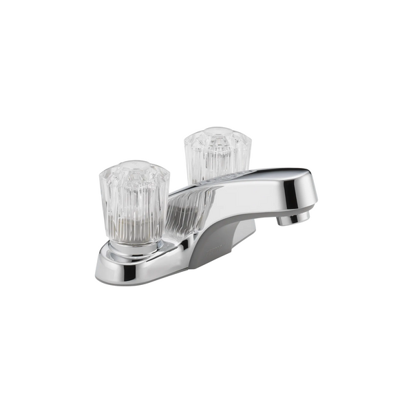 Peerless Core: Two Handle Bathroom Faucet - / Rectangle w/ Peerless Logo - PL6 / Standard