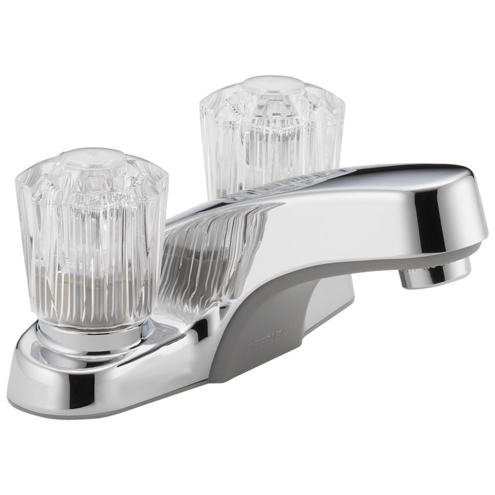 Peerless Core: Two Handle Bathroom Faucet - / Rectangle w/ Peerless Logo - PL6 / Standard