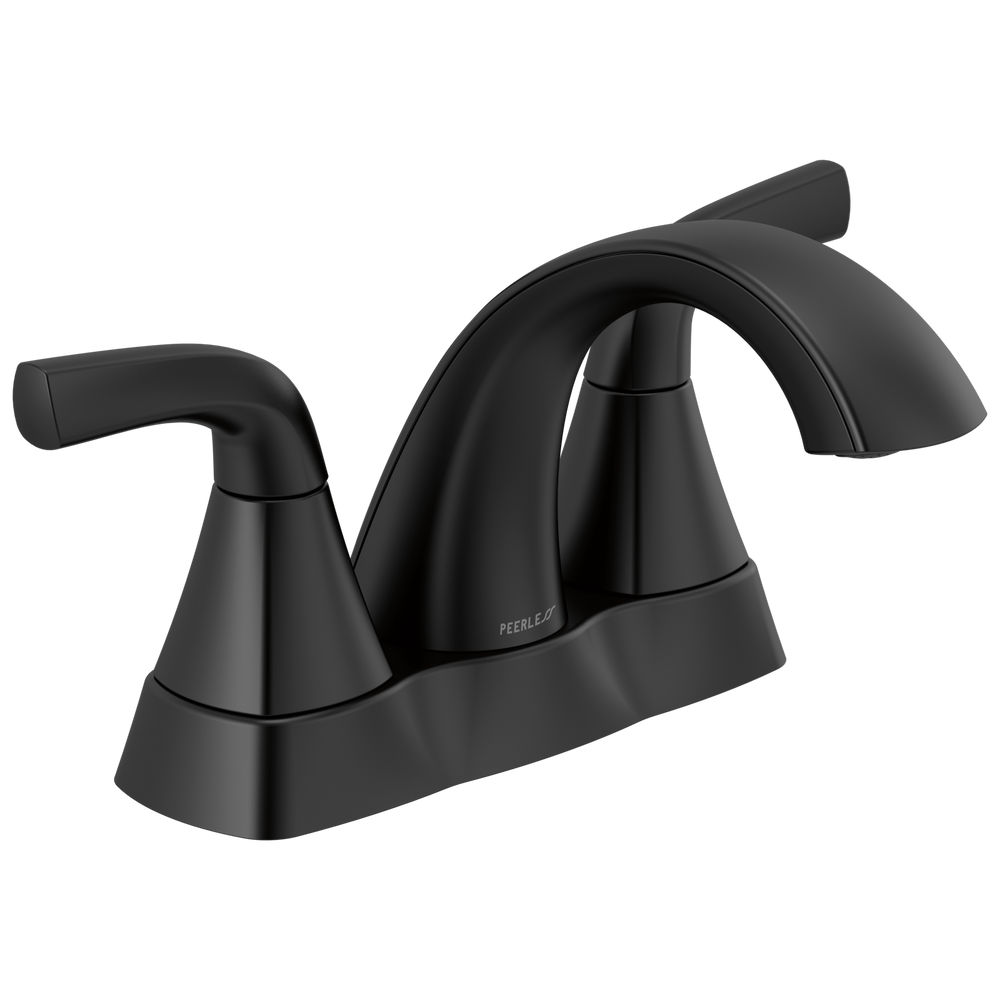 Peerless Parkwood: Two Handle Centerset Lavatory Faucet - / Rectangle w/ Peerless Logo