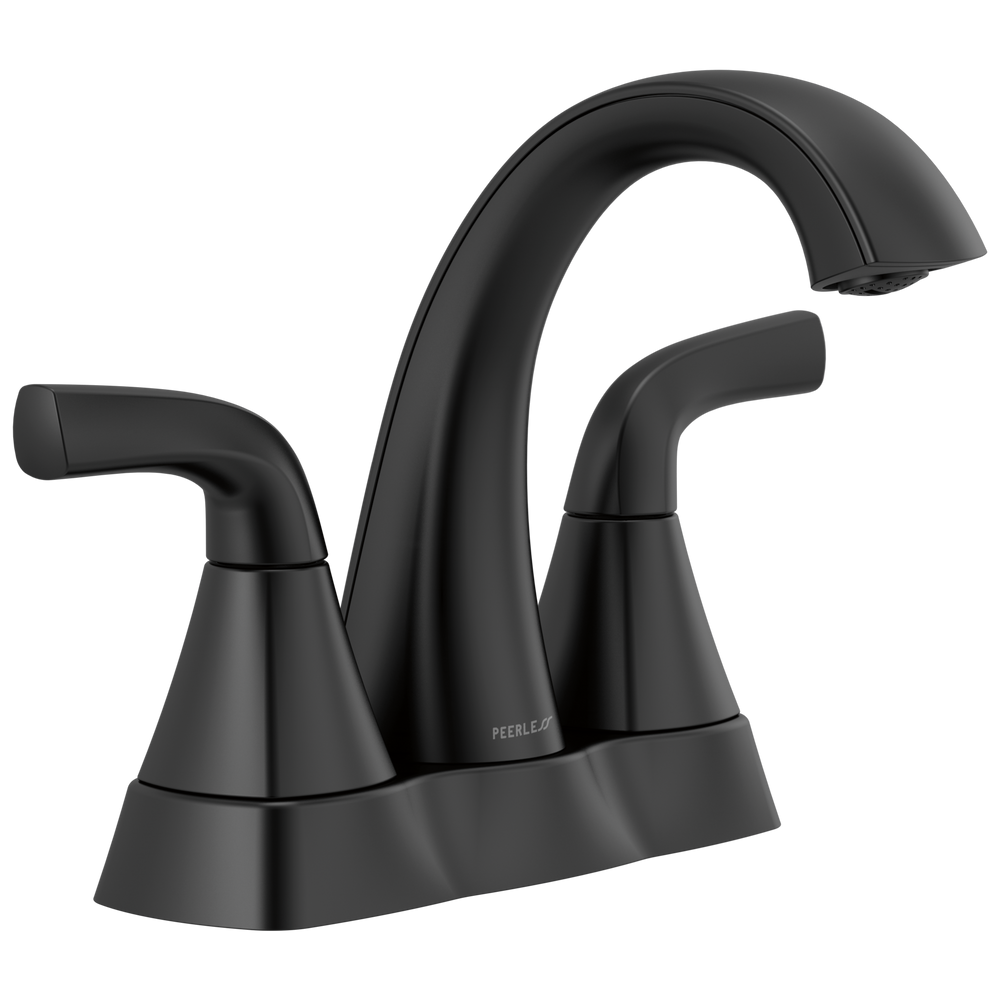 Peerless Parkwood: Two Handle Centerset Lavatory Faucet - / Rectangle w/ Peerless Logo