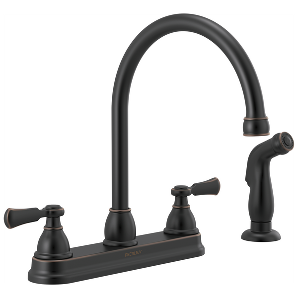 Peerless Elmhurst: Two-Handle Kitchen Faucet with Spray - / Rectangle w/ Peerless