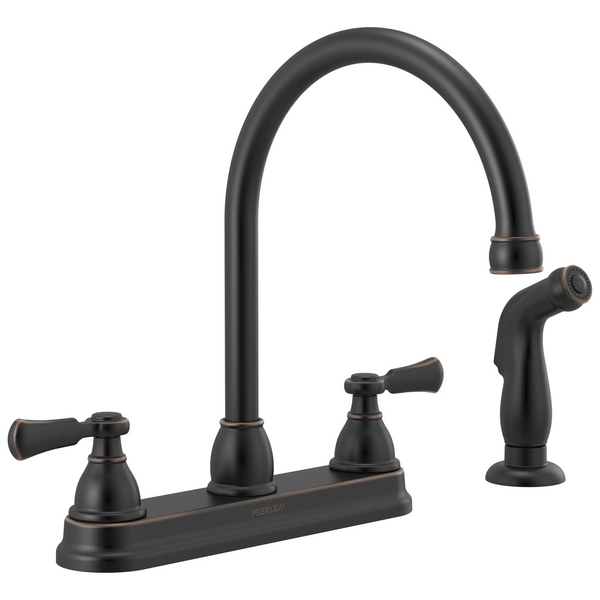 Peerless Elmhurst: Two-Handle Kitchen Faucet with Spray - / Rectangle w/ Peerless