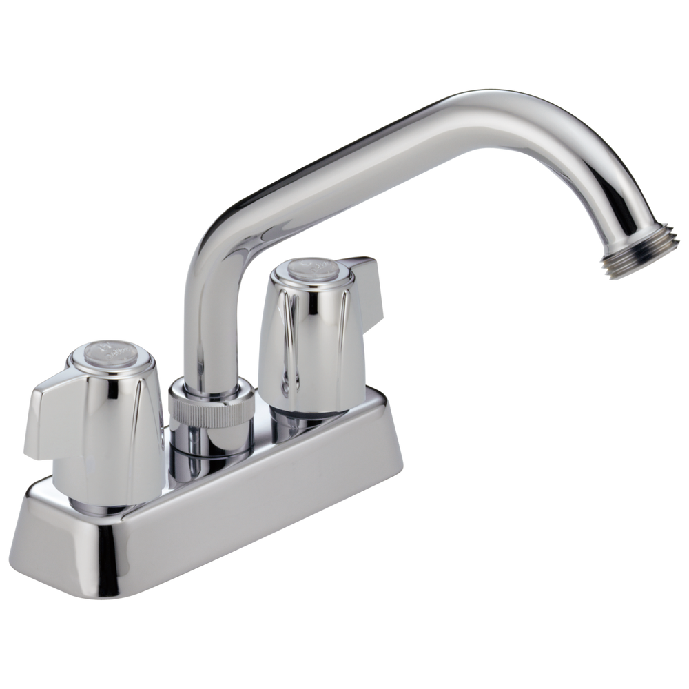 Peerless Core: Two Handle Laundry Faucet - / Rectangle w/ Peerless Logo - PL6 / Standard
