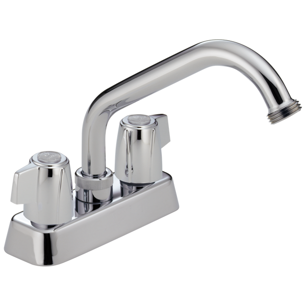 Peerless Core: Two Handle Laundry Faucet - / Rectangle w/ Peerless Logo - PL6 / Standard