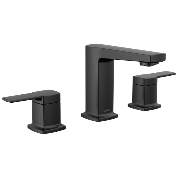 Peerless Ezra: Two Handle Widespread Lavatory Faucet - / Rectangle w/ Peerless Logo - P