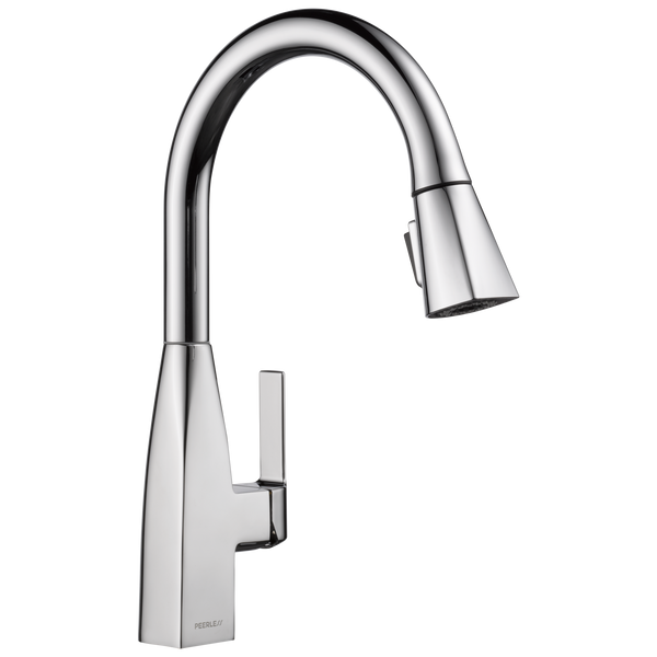 Peerless Xander: Single Handle Pulldown Kitchen - / Rectangle w/ Peerless Logo - PL6 / 1.0 G