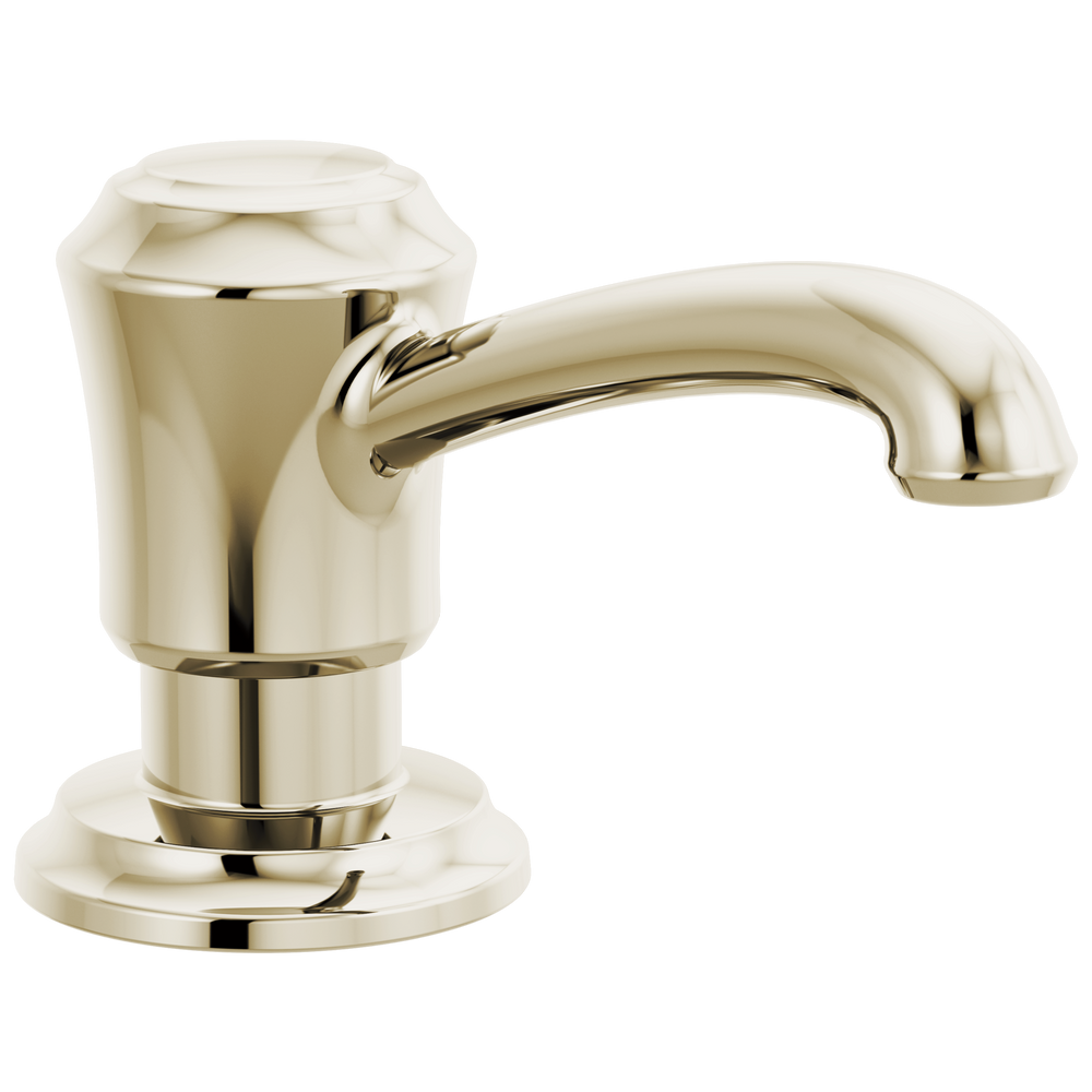 Delta Cassidy: Soap Dispenser - Lumicoat Polished Nickel / Curve w/o Tab - D6 / Standard