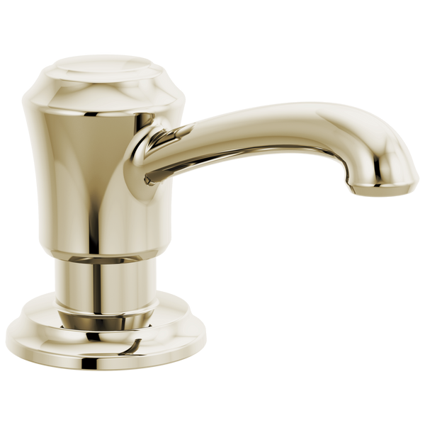 Delta Cassidy: Soap Dispenser - Lumicoat Polished Nickel / Curve w/o Tab - D6 / Standard
