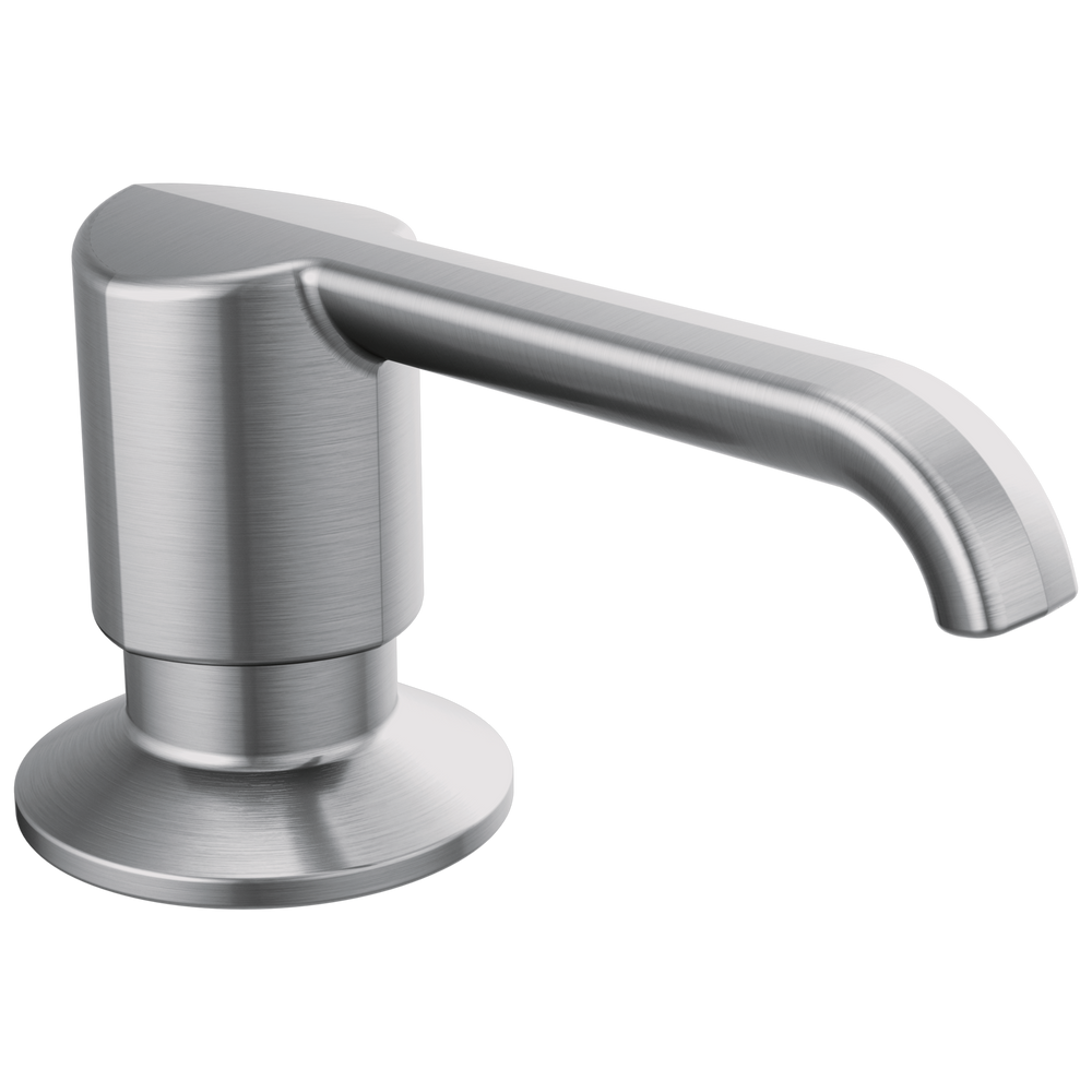Delta Emmeline: Soap Dispenser - Lumicoat Arctic Stainless / Curve w/o Tab - D6 / Standard