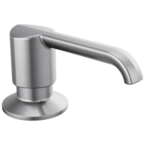 Delta Emmeline: Soap Dispenser - Lumicoat Arctic Stainless / Curve w/o Tab - D6 / Standard
