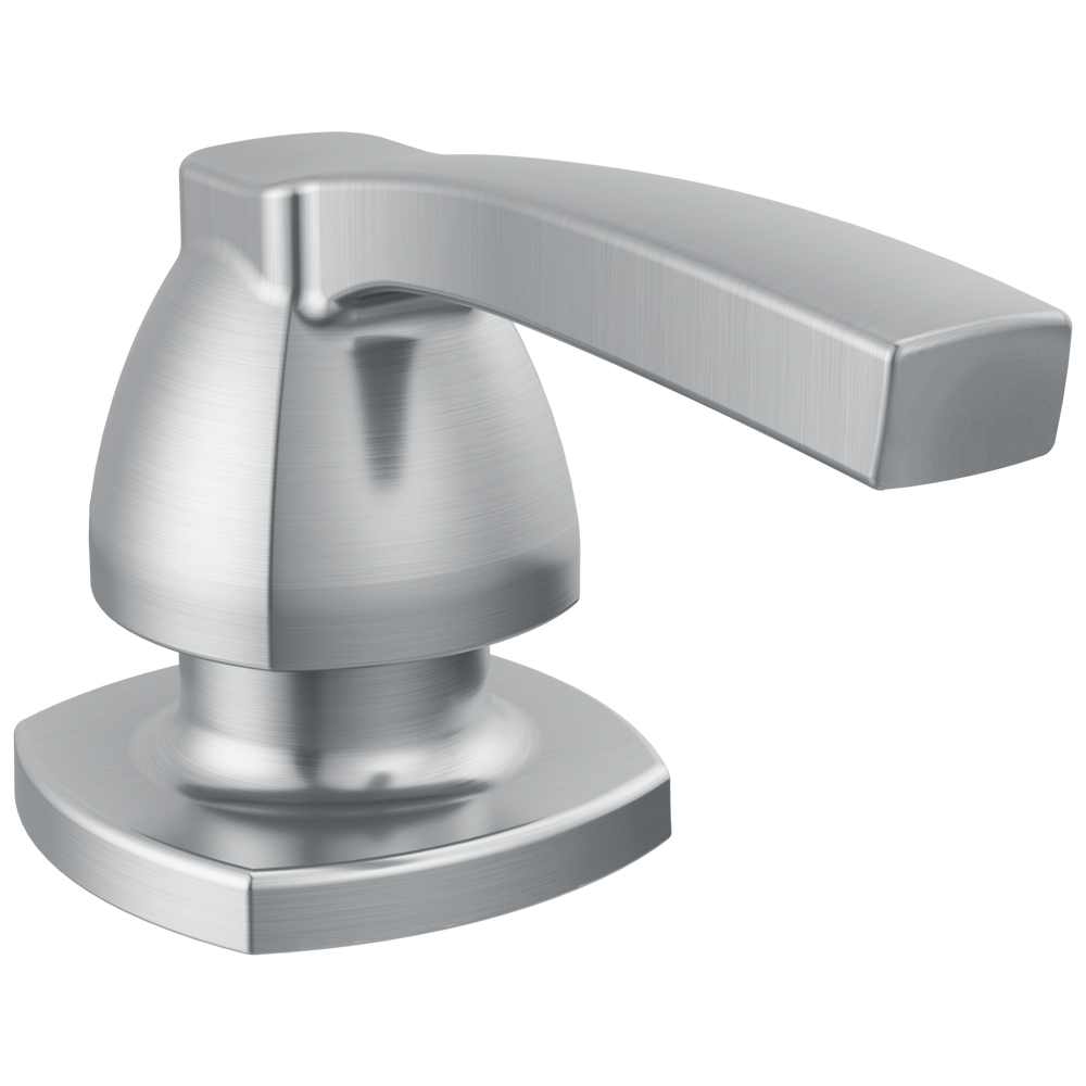 Delta Stryke: Soap & Lotion Dispenser - Lumicoat Arctic Stainless / Curve w/o Tab - D6 / Standard