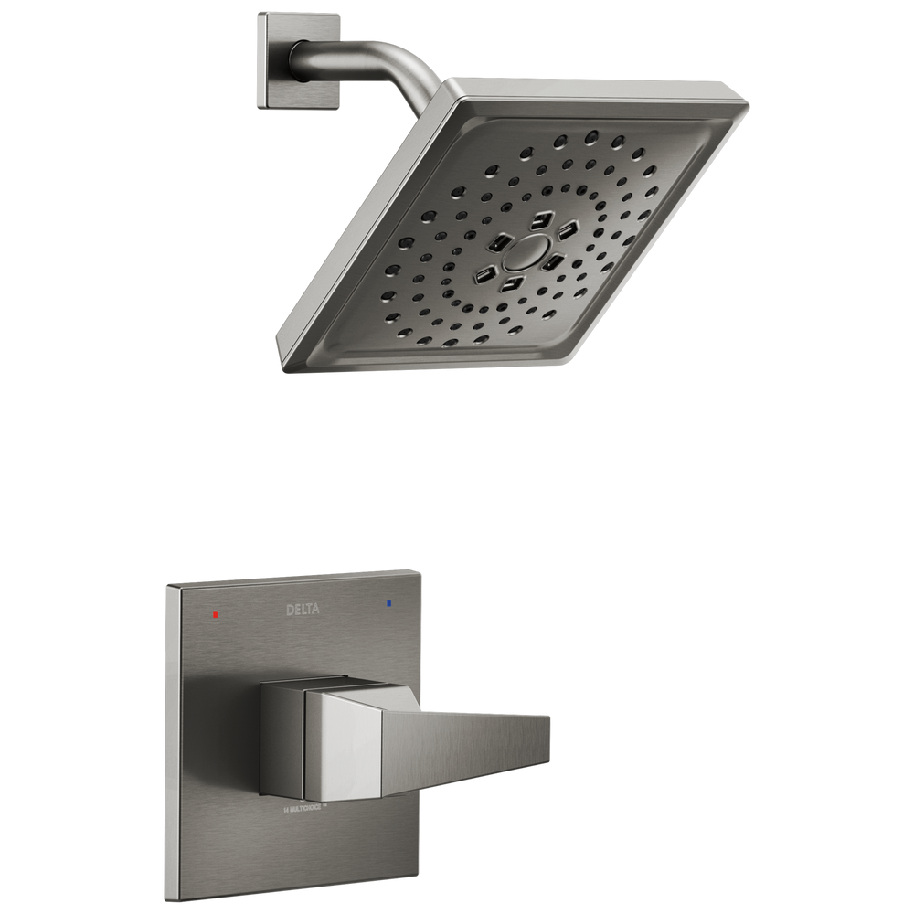 Delta Trillian: 14 Series H2Okinetic Shower Only Trim - Lumicoat Black Stainless / TS12 / TS12