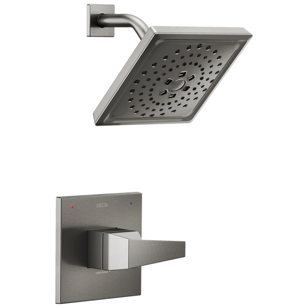 Delta Trillian: 14 Series H2Okinetic Shower Only Trim - Lumicoat Black Stainless / TS12 / TS12