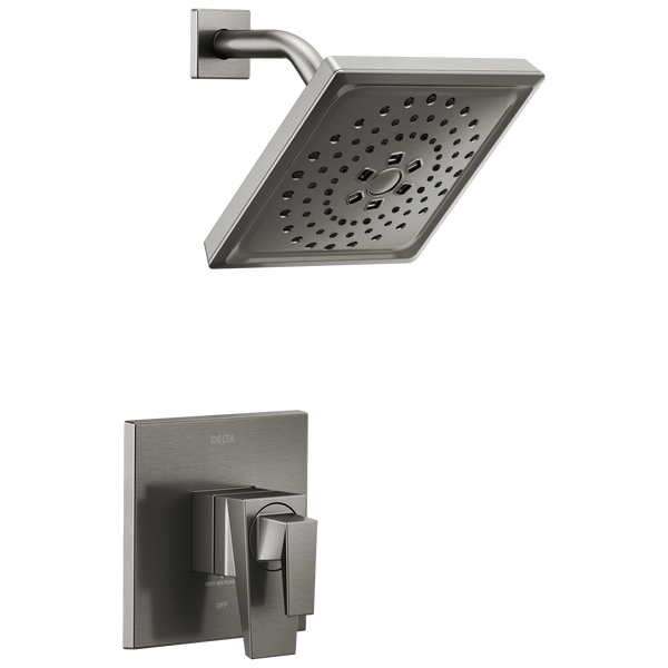 Delta Trillian: 17 Series H2Okinetic Shower Only Trim - Lumicoat Black Stainless / TS12 / TS12