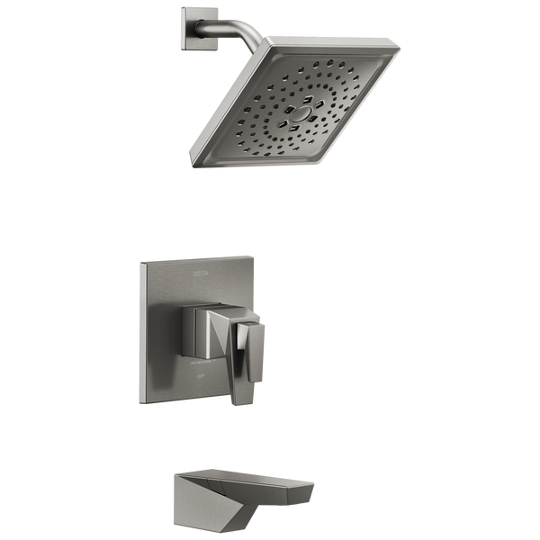 Delta Trillian: TempAssure 17T Series Tub & Shower Trim - Lumicoat Black Stainless / TS12 / TS12