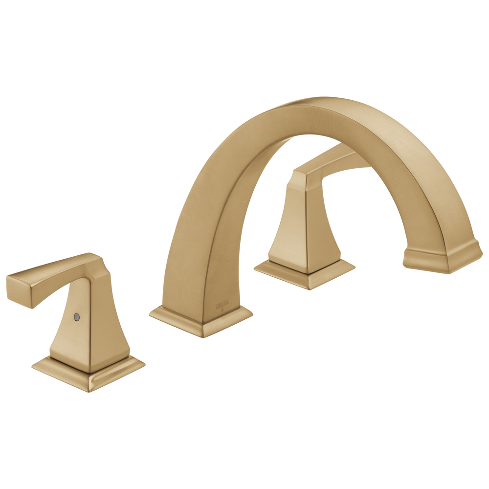 Delta Dryden: Roman Tub Trim - / Rectangle w/ Delta Logo - DL15 / Standard