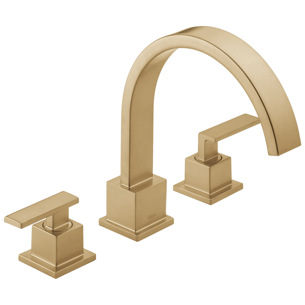 Delta Vero: Roman Tub Trim - / Rectangle w/ Delta Logo - DL15 / Standard