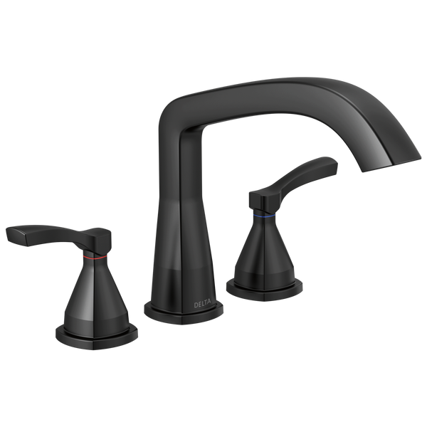Delta Stryke: Three Hole Roman Tub Trim - / Rectangle w/ Delta Logo - DL15 / Standard