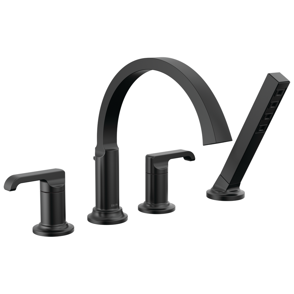 Delta Tetra: Roman Tub Trim with Hand Shower - / H588BL / DL15/D4 / Less Handle Program