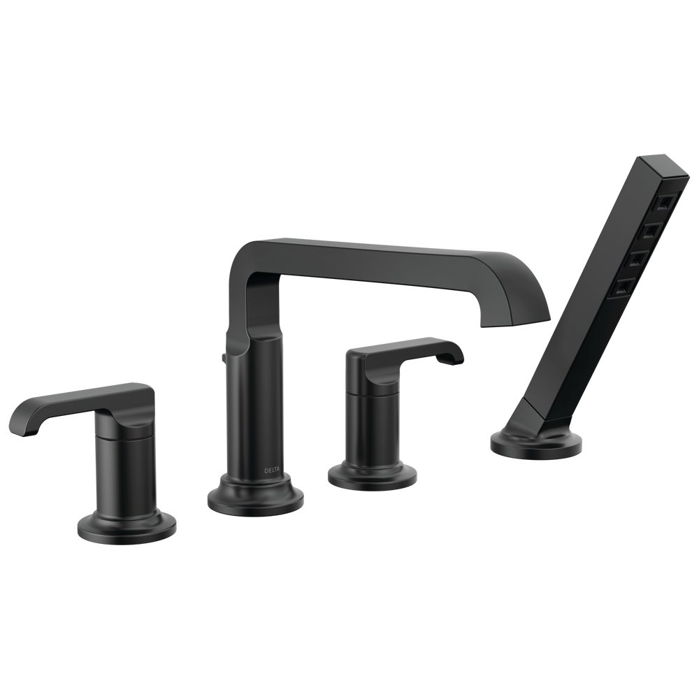 Delta Tetra: Roman Tub Trim with Hand Shower - / H588BL / DL15/D4 / Less Handle Program