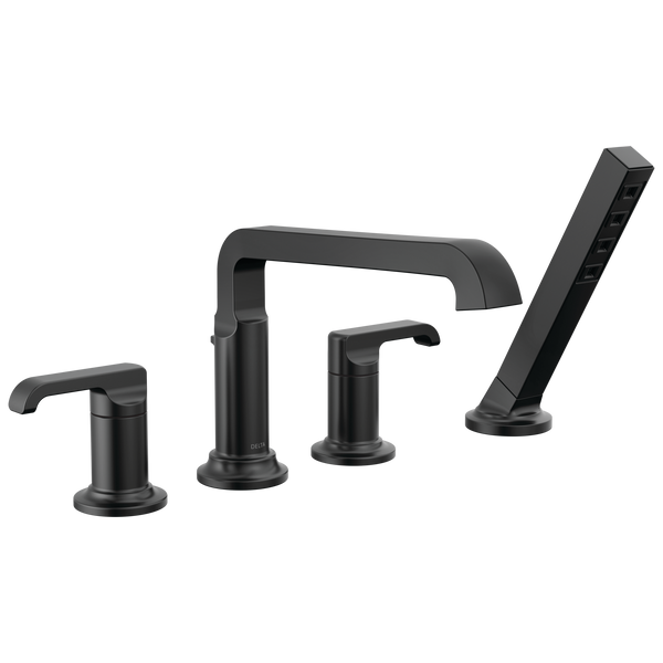 Delta Tetra: Roman Tub Trim with Hand Shower - / H588BL / DL15/D4 / Less Handle Program