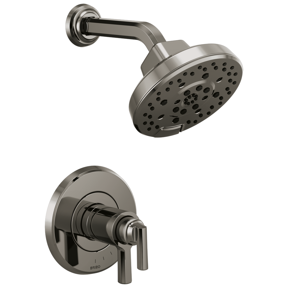 Brizo Levoir: Tempassure Thermostatic Shower Only Trim - Brilliance Black Onyx / RP92042BNX / TS9