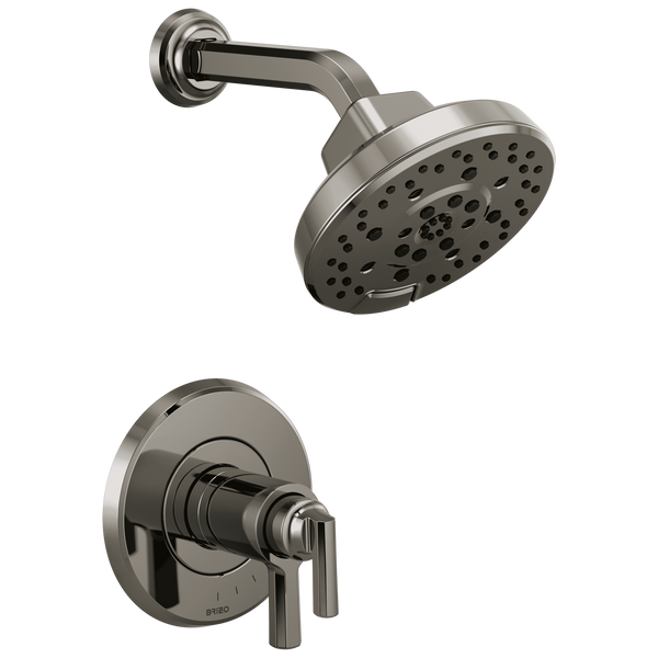 Brizo Levoir: Tempassure Thermostatic Shower Only Trim - Brilliance Black Onyx / RP92042BNX / TS9