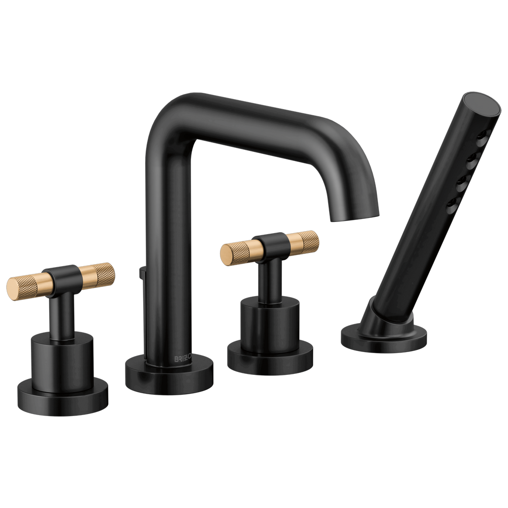 Brizo Litze Roman Tub with Handshower - Less Handles - / HL633-BLGL / BL15/BL5 / Less Ha