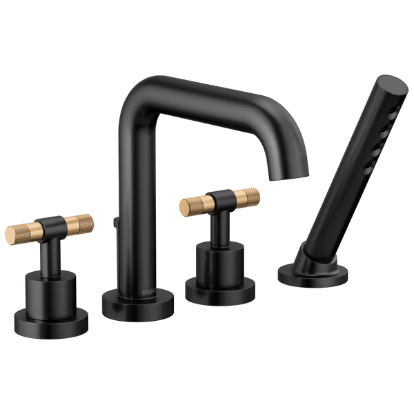 Brizo Litze Roman Tub with Handshower - Less Handles - / HL633-BLGL / BL15/BL5 / Less Ha