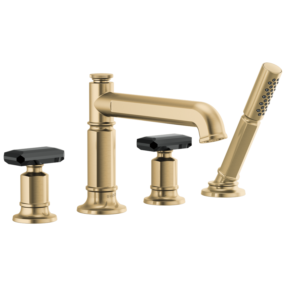 Brizo Invari Roman Tub Faucet With Handshower - Less Handles - / HK676-GLBC / B