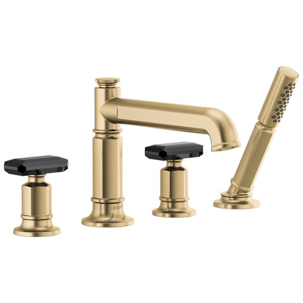 Brizo Invari Roman Tub Faucet With Handshower - Less Handles - / HK676-GLBC / B