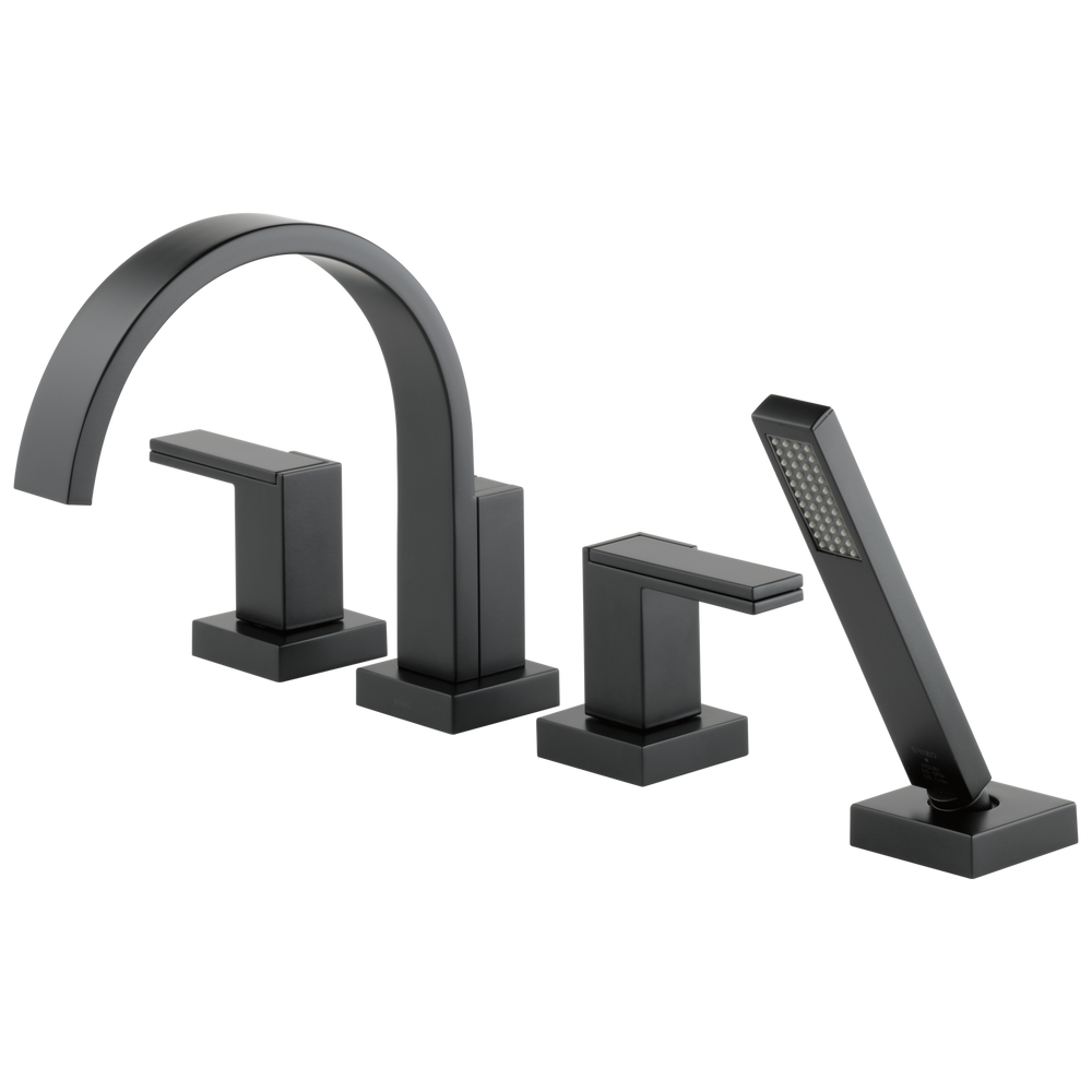 Brizo Siderna: Roman Tub Faucet with Hand Shower - Less Handles - / HL680-BL / BL15/BL5